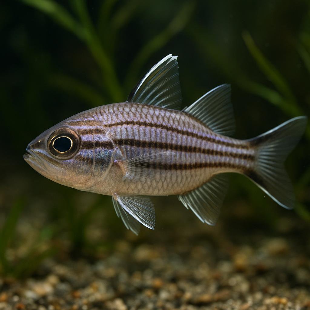 AI-generated illustration of White-edged cardinalfish