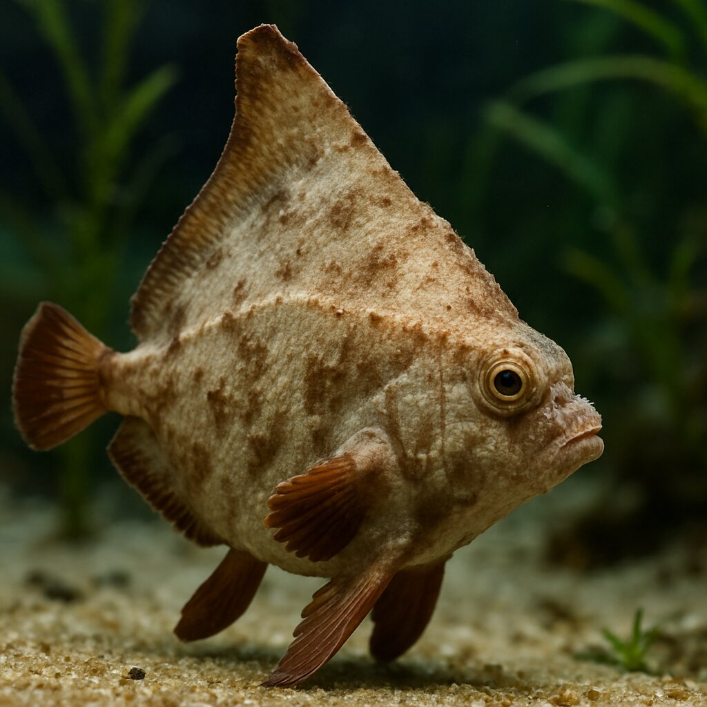 AI-generated illustration of Giant triangular batfish