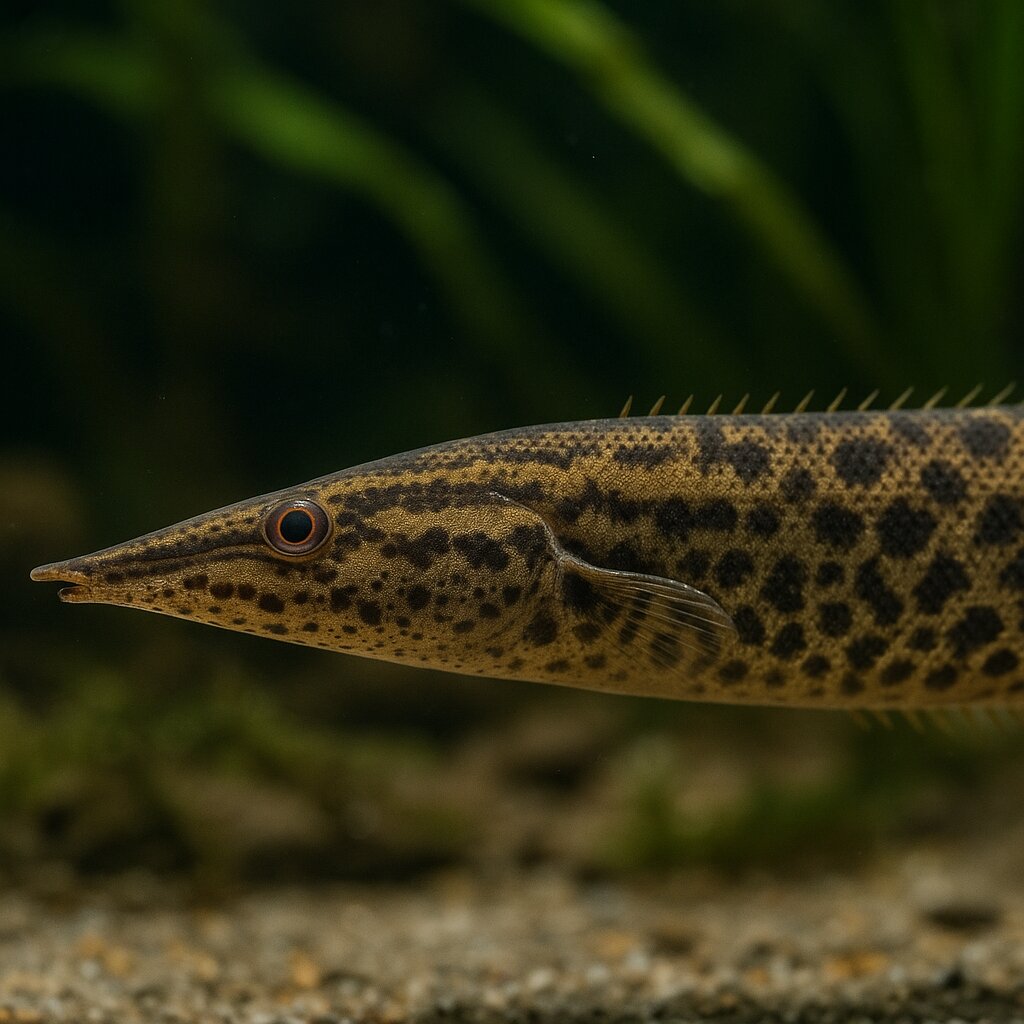 AI-generated illustration of Marche's spiny eel