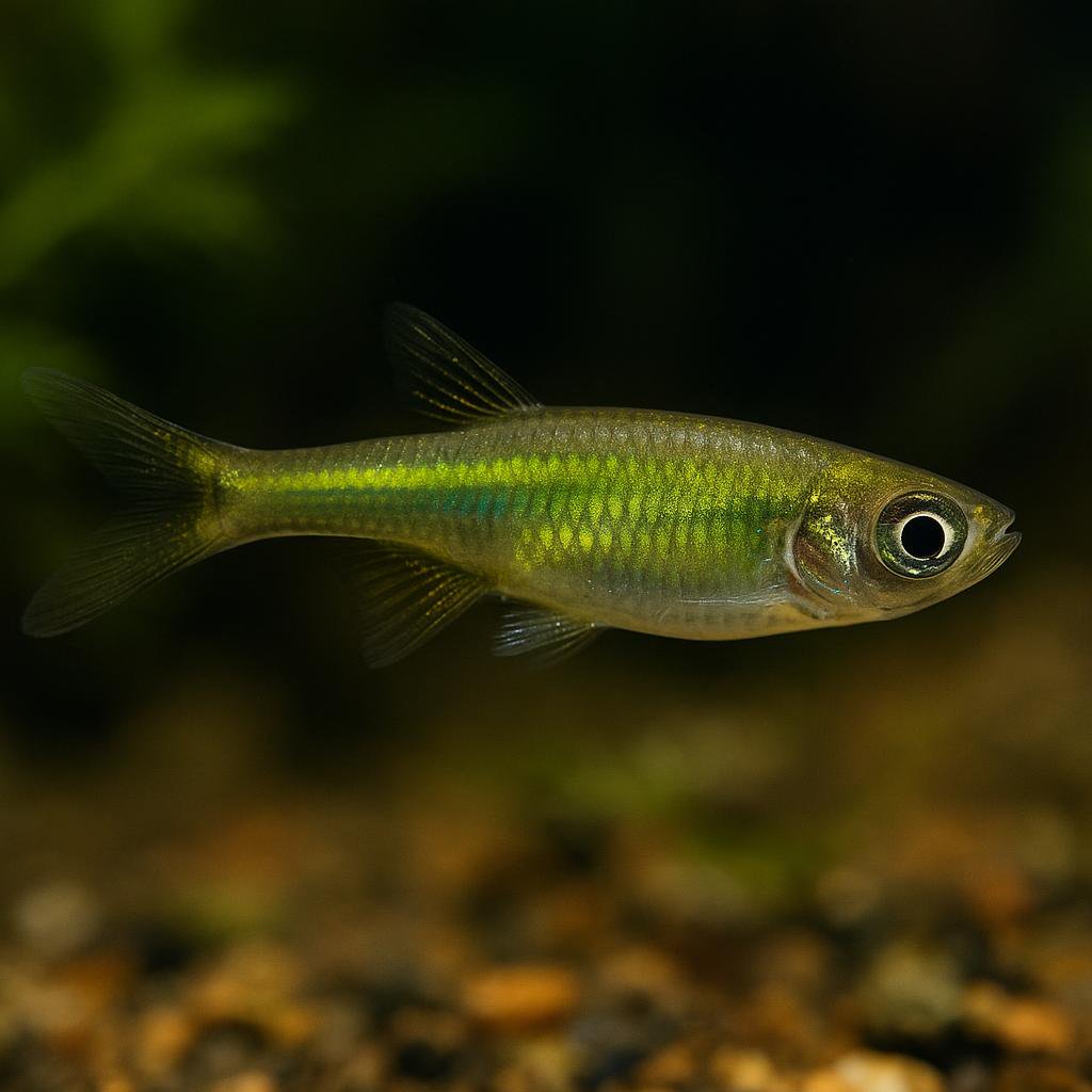 AI-generated illustration of Neon Green Rasbora