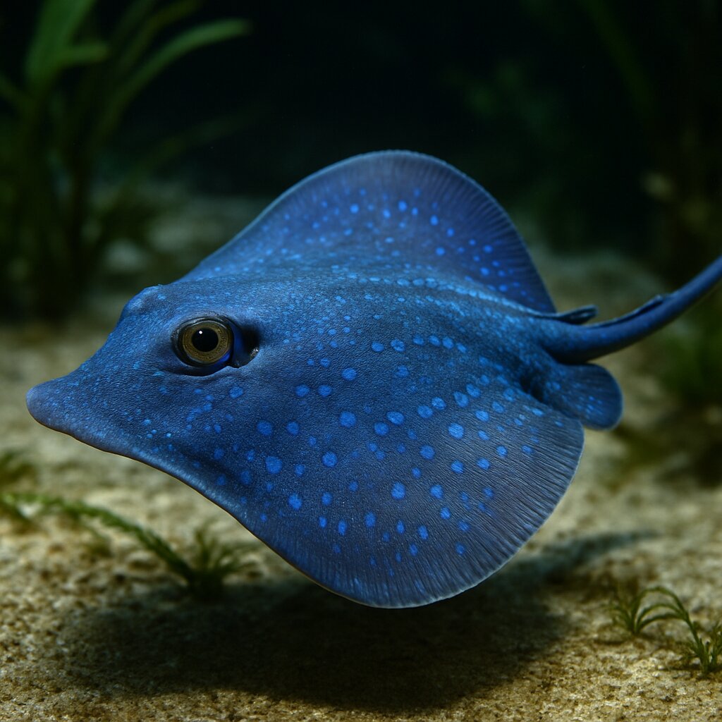AI-generated illustration of Blue skate