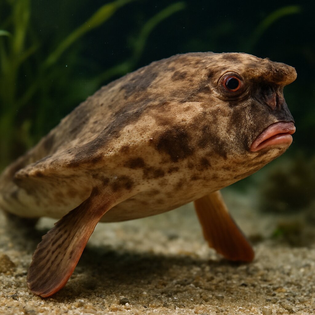 AI-generated illustration of Brazilian batfish