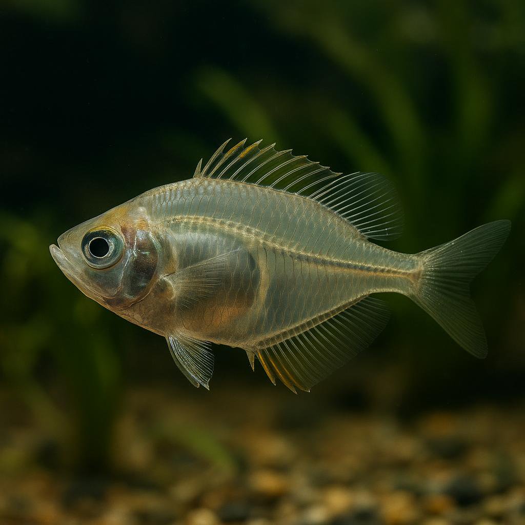 AI-generated illustration of Indian glassy fish