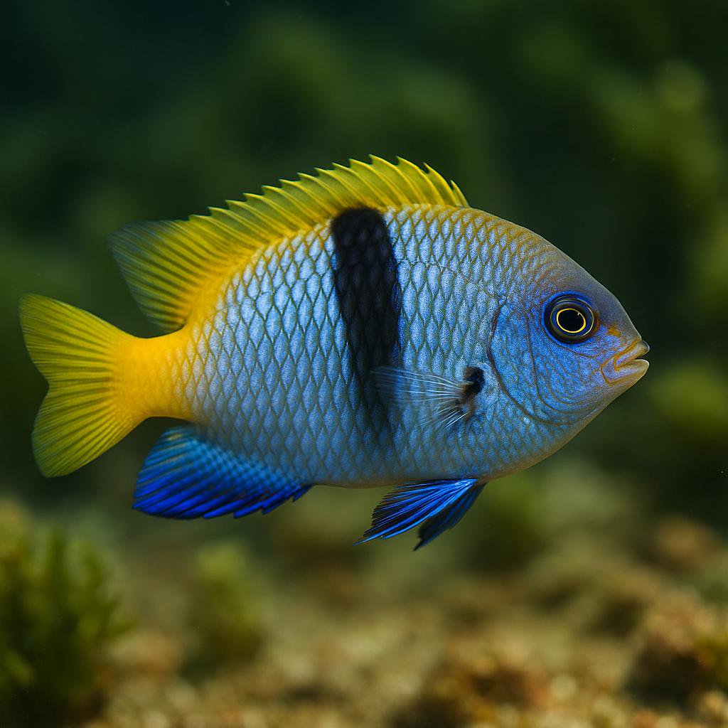 AI-generated illustration of Johnston Island damsel