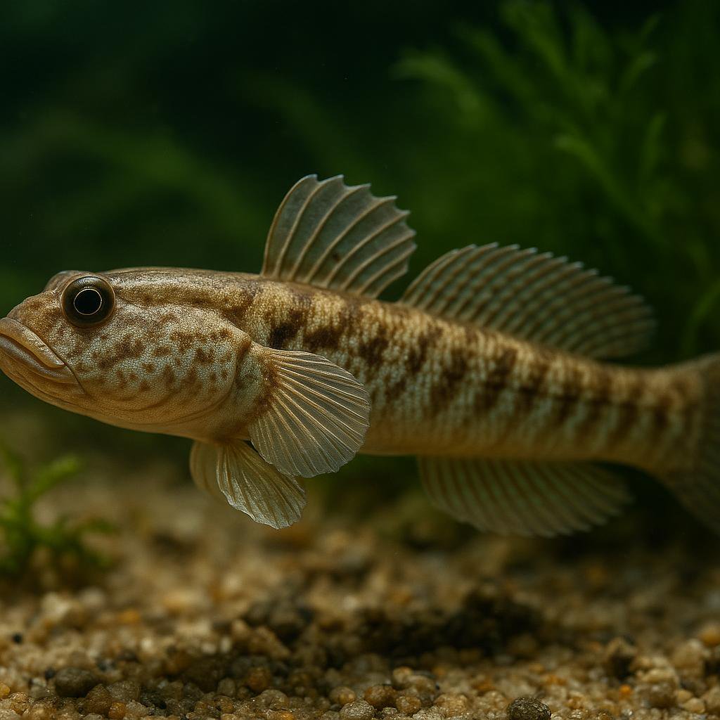 AI-generated illustration of Elongate mudskipper (pointed-tailed goby)