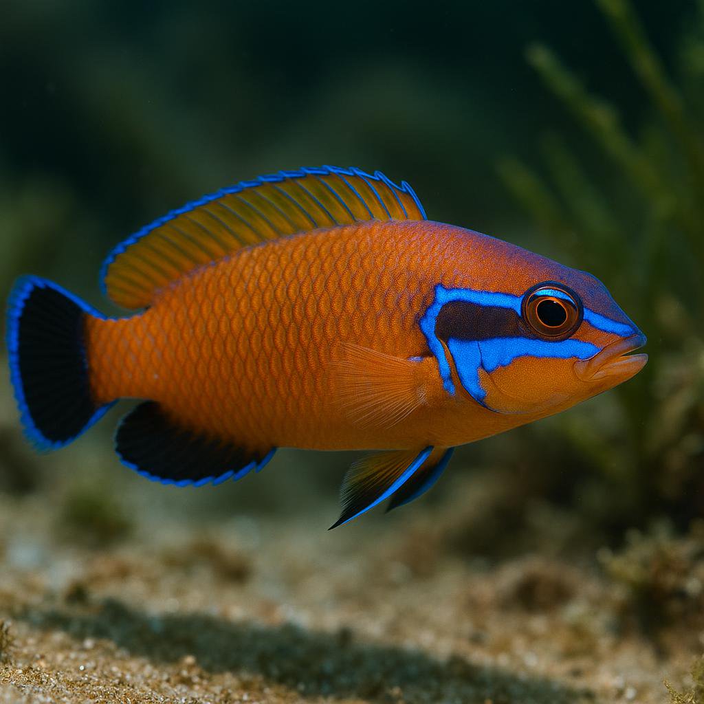 AI-generated illustration of Lyretail dottyback