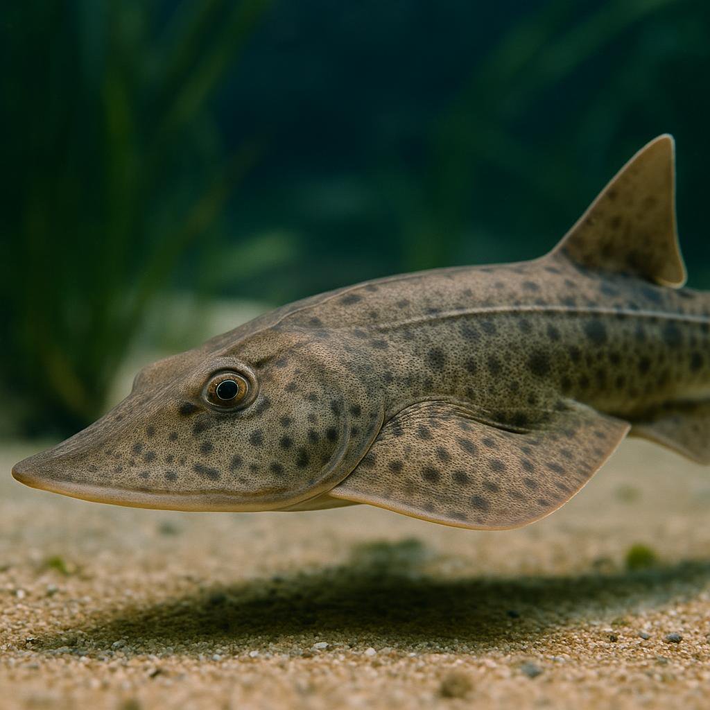 AI-generated illustration of Spineback guitarfish