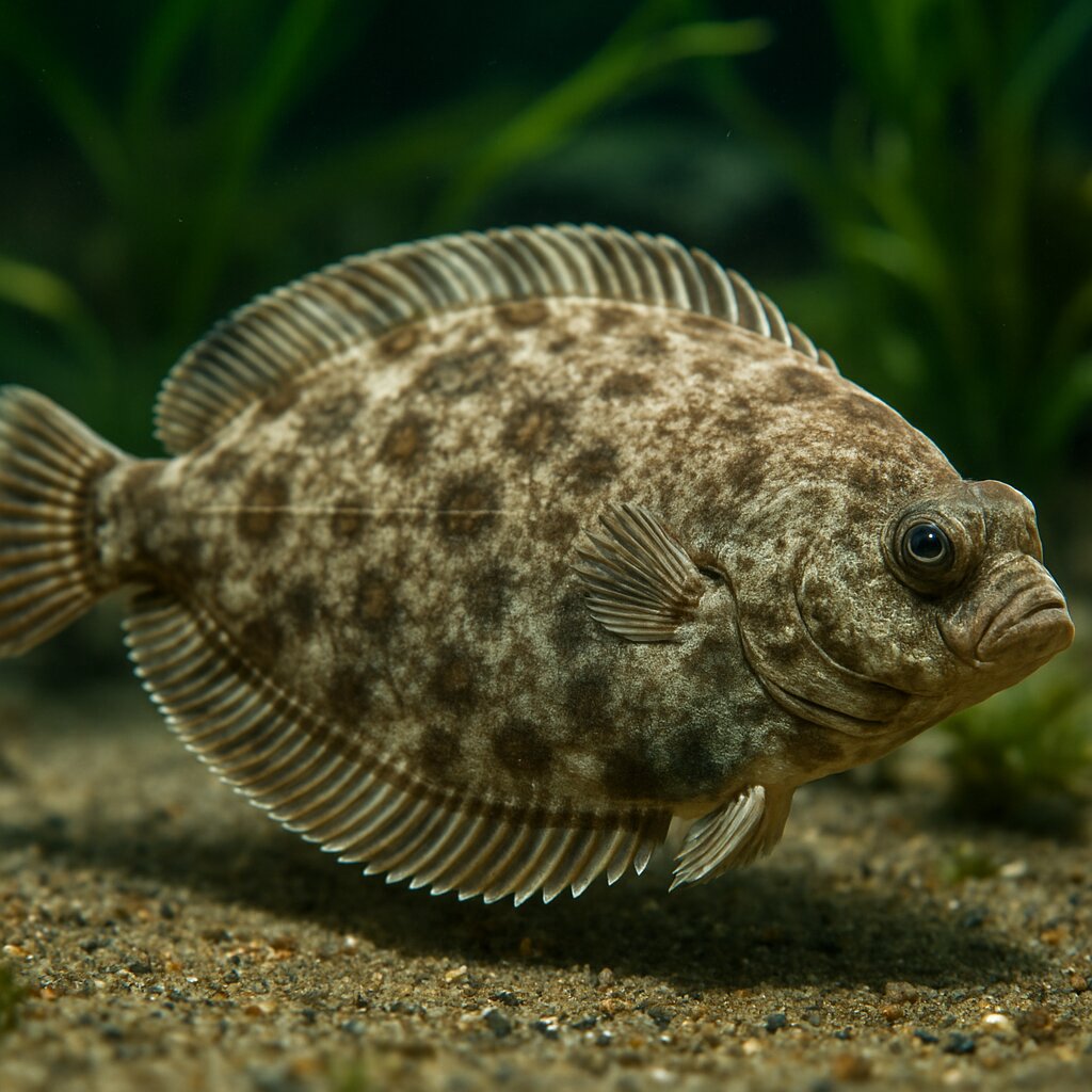 AI-generated illustration of Windowpane flounder