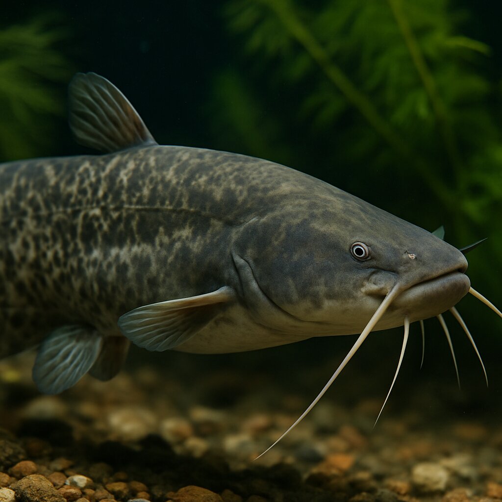 AI-generated illustration of Chinese large-mouth catfish