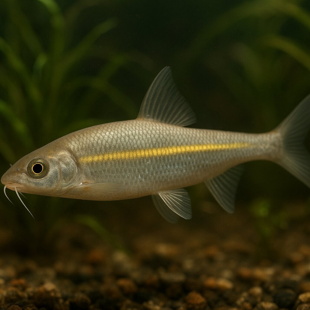 AI-generated illustration of Slender-tail golden-line barbel