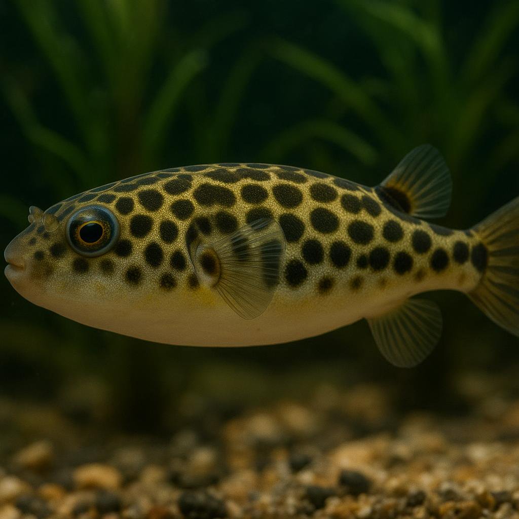 AI-generated illustration of Vermiculated puffer