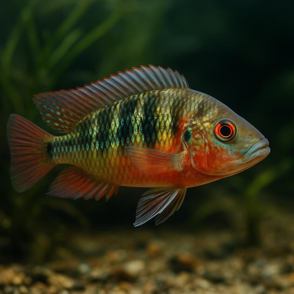 AI-generated illustration of Bakongo cichlid