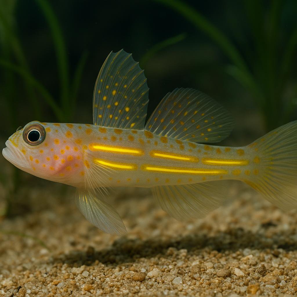 AI-generated illustration of Yellow-lined shrimpgoby