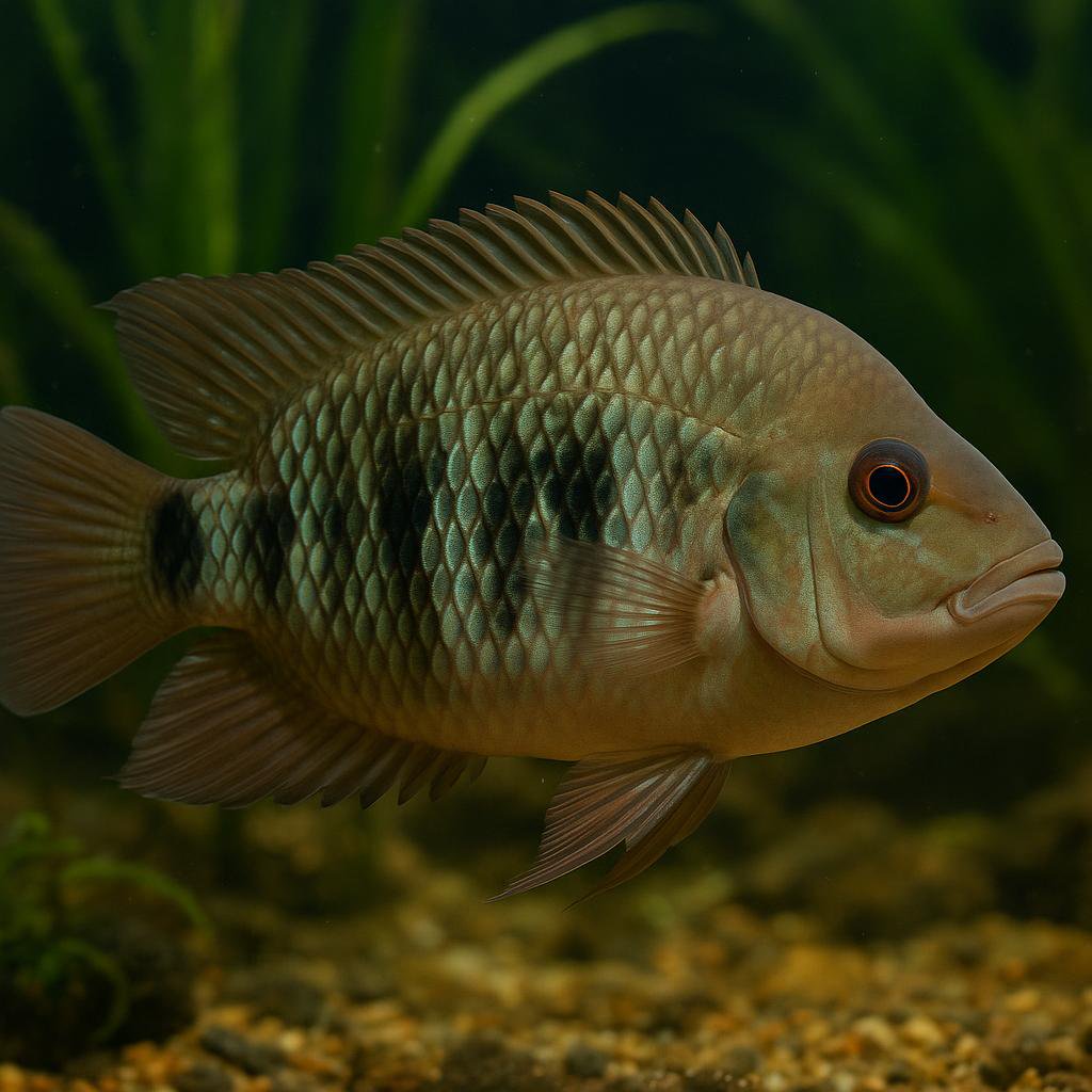 AI-generated illustration of Fenestratum cichlid