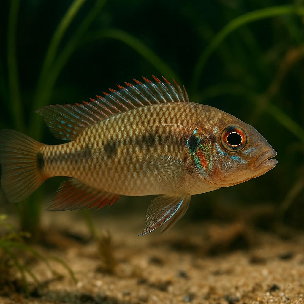 AI-generated illustration of Yellow kribensis