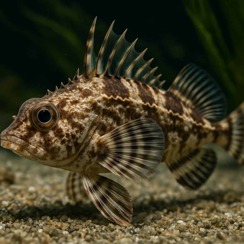 AI-generated illustration of Stripefin poacher
