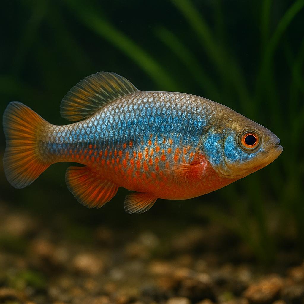 AI-generated illustration of San Marcos redtail splitfin