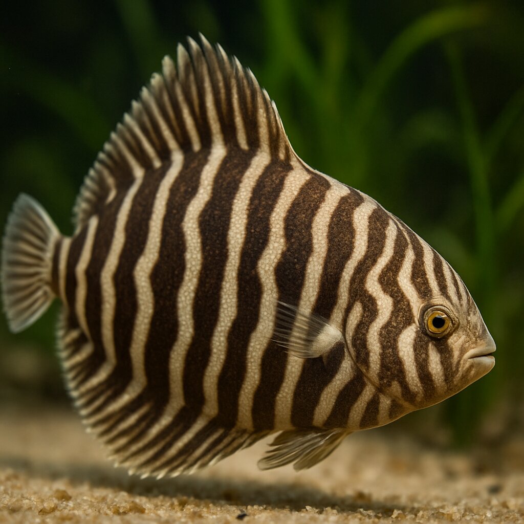AI-generated illustration of Highfin zebra sole