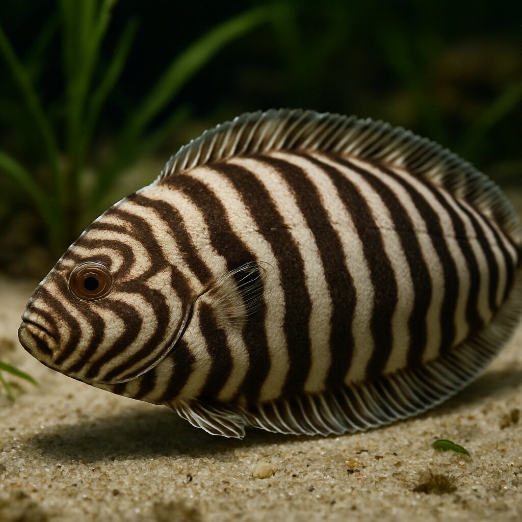 AI-generated illustration of Convict zebra sole